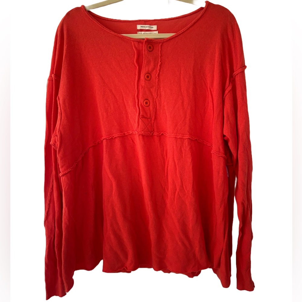 Urban Outfitters Oversized Long Sleeve Tee | Orange
